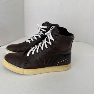 Touring motorcycle boots Dainese Street Rocker D-WP Brown leather shoes men’s 9
